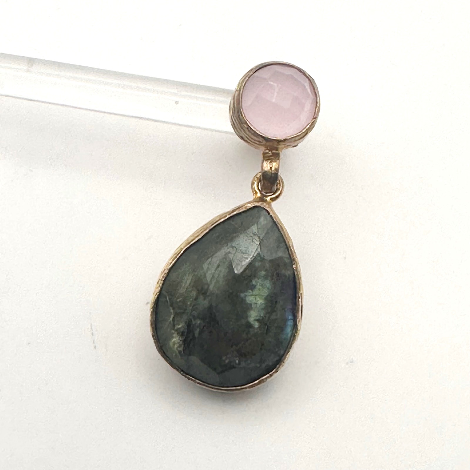 Ottoman Hands Brass Earrings Pink Green Statement Chunky Jewelry Semi Precious — image 2 of 8
